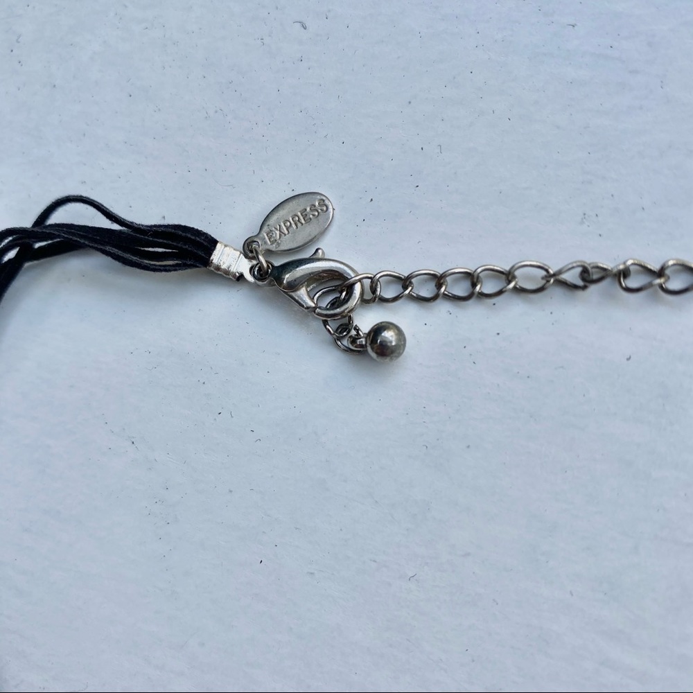 Express Black Strings Silver Necklace - image 7